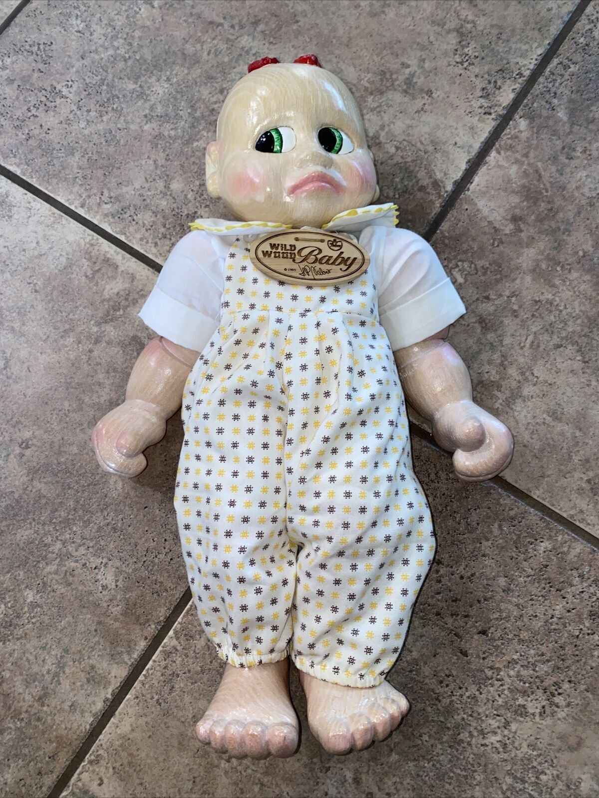 Naber Kids 1993 Wildwood Baby Doll 20'' Rare Club Baby 13 Carved Signed Kids